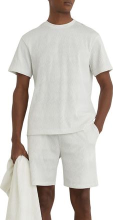 Reiss Cox Textured T-Shirt in White at Nordstrom, Size Xx-Large