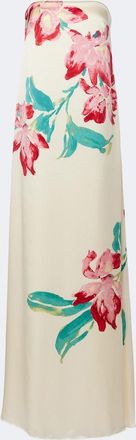 Rebecca Vallance Vestido largo Sunblush de seda floral