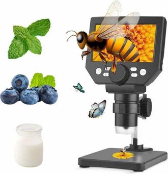 OEM Microscopio Digital Hd 1000x De 4,3 Pulgadas, C&aacute;mara De 10 Mp, 8 Luces Led, Usb, Port&aacute;til, Profesional, Para Reparaci&oacute;n De Relojes (tarjeta Sd De 64 G