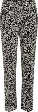 C.Ro Jacquard Leo Broek met Elastische Taille - Dames - Straight fit broeken - Veelkleurig - 3XL - Broeken