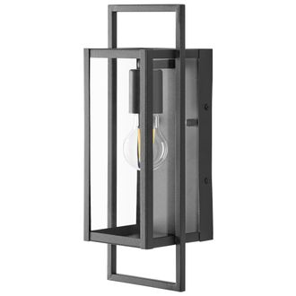 Beliani L&aacute;mpara De Pared Para Exterior De Metal Estilo Moderno Puerta Principal Porche Negro Tarna