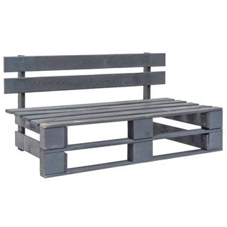vidaXL Banco De Pal&eacute;s Para Jard&iacute;n Madera Gris Vidaxl
