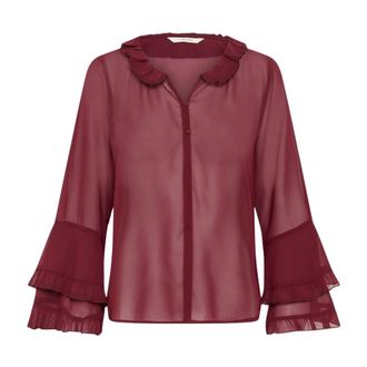 Cream Blusa CRFlouncy - Blouses & Shirts - Mujer - Rojo - 3XL