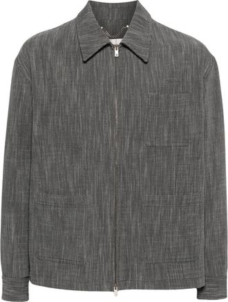 Golden Goose mélange virgin wool-blend shirt jacket - men - Virgin Wool/Polyester/Viscose/Acetate/Viscose/Polyester - 52 - Grey