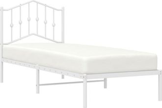 vidaXL Vidaxl - Estructura cama sin colchón con cabecero metal blanco 90x190 cm