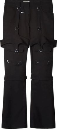 Off-white Underground Wide Broeken - Dames - Wijde Broeken - Zwart - S - Wol - Broeken