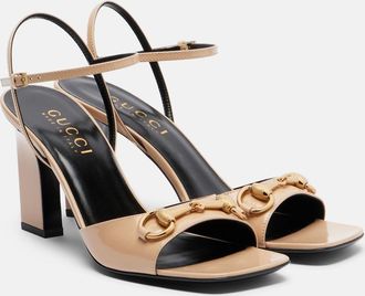 Gucci Signora Horsebit leather slingback sandals