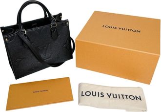 Louis Vuitton Black Noir Monogram Empreinte Handbag Tote Bag (Pre-Owned)