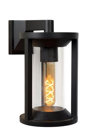 Lucide CADIX Dimmable Stylish Decorative Mountable Outdoor Wall Light 1xE27 in Black