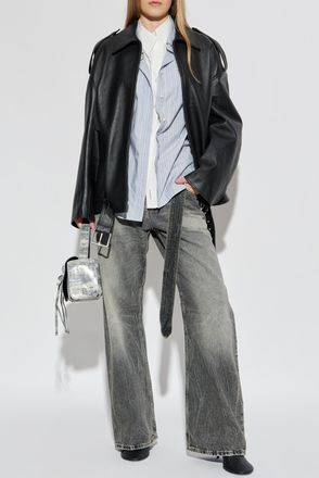 Acne Studios Leather Jacket, Womens, Black