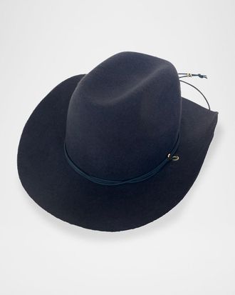 Van Palma Ezra Felt Cowboy Hat With Brass Accents