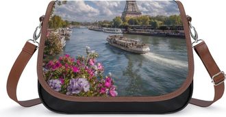 Generic Paris Eiffel Tower Crossbody Bags for Women Shoulder Messenger Bag Purse Handbags