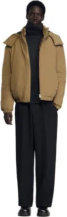Sandro Puffer jacket with hood in Caramel at Nordstrom, Size Xx-Large