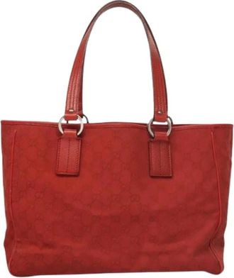 Gucci Pre-owned Tote Bags, female, Red, Size: ONE SIZE Pre-owned Vintage open tote