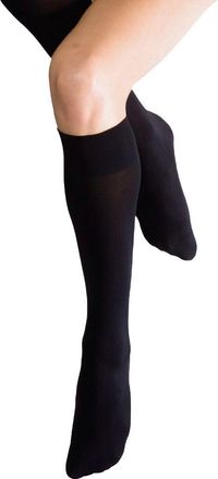 Reevè 6 X Pairs Ladies 70 Denier Opaque Knee High Socks Soft & Durable Black Knee High Socks For Women, Winter Essential One Size Womens Knee-high Socks (On