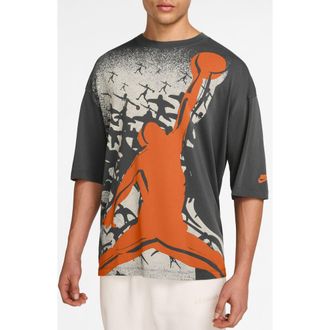 Nike Jordan Reissue Oversize Graphic T-Shirt in Iron Grey/Starfish at Nordstrom Rack, Size Xx-Large