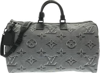 Louis Vuitton Black Gris Canvas Boston Bag (Pre-Owned)