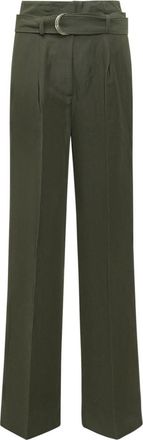 Seafarer Green Relaxed Flat Front Pants