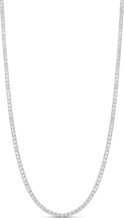 SHYMI Classic Tennis Necklace in Silver/White at Nordstrom, Size 16