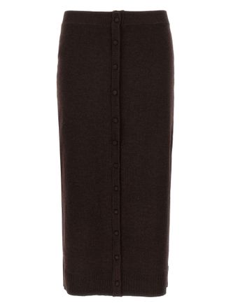 Victoria Beckham Wool Midi Womens Skirt