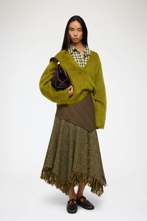 Ganni Mixed Skirt in Patchwork Check