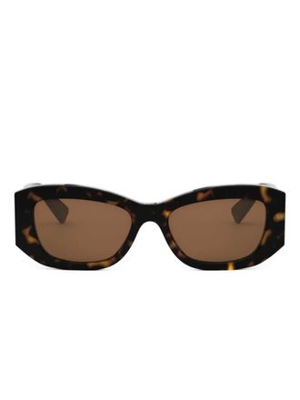 Bulgari logo-engraved sunglasses - Brown
