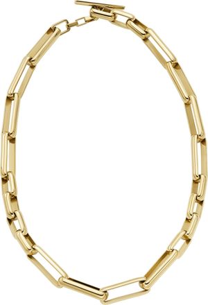 Fossil Womens Archival Core Essentials Gold-Tone Brass Chain Necklace