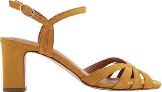 Maison Toufet Sandale Viviane - Dames - Sandalen met hakken - Geel - 39 EU - Leer - Schoenen