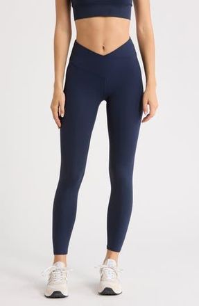 Zella Serenity Crossover 7/8 Leggings in Navy Sapphire at Nordstrom Rack, Size X-Large