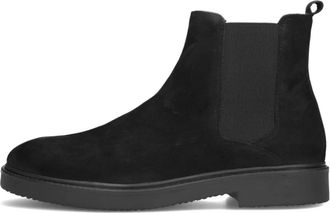 Mazzeltov Schoenen, Heren, Zwart, 44 EU, Leer, Klassieke Chelsea Boots voor Mannen