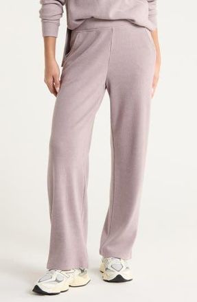 Zella Cozy Waffle Knit Pants in Purple Dove at Nordstrom Rack, Size X-Large