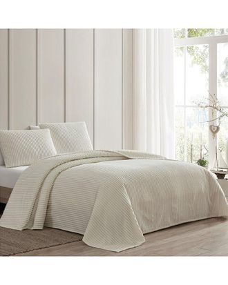 Beatrice Home Fashions Channel Chenille Bedspread