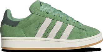 adidas Womens Originals Campus Shoe In Green/off White