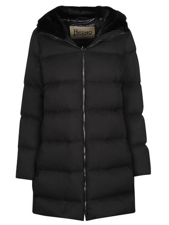 Herno A-Shape In Arendelle Faux Fur Polyester Down Jacket