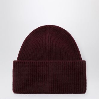Destin Dark Burgundy Wool And Cashmere Beanie