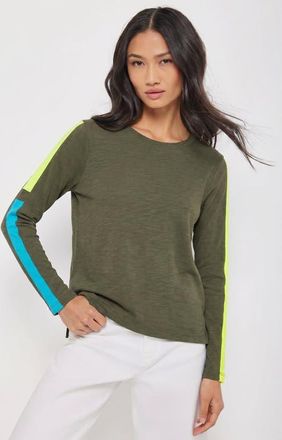 Lisa Todd Mesh On Cotton T-shirt in Safari at Nordstrom, Size X-Small