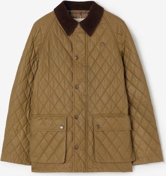Burberry Quilted Coated Cotton Barn Jacket