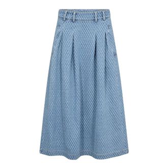 Co'Couture Falda Anya de Plisado - Skirts - Mujer - Azul - XL
