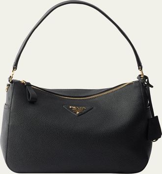 Prada Daino Grain Leather Shoulder Bag