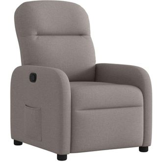 vidaXL Sill&oacute;n Reclinable De Tela Gris Taupe Vidaxl