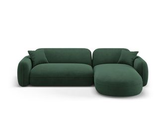 CXL by Christian Lacroix Sof&aacute; esquinero modular derecho 4 plazas de terciopelo verde