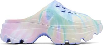adidas by Stella McCartney swirl-print peep-toe clogs - women - Rubber/Rubber/Rubber - 6 - Purple