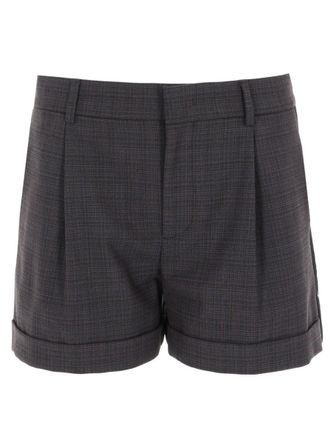 Moschino Dark Check Ribbon Side Seam Shorts