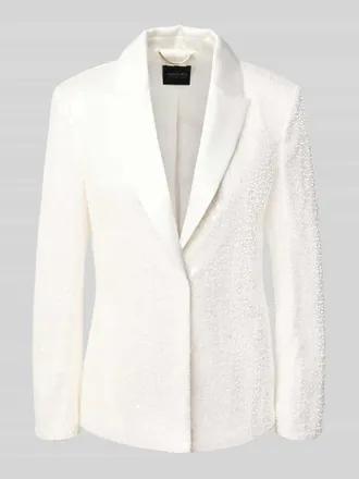 Marc Cain Blazer mit Paillettenbesatz und Reverskragen in Offwhite, Gr&ouml;&szlig;e 34
