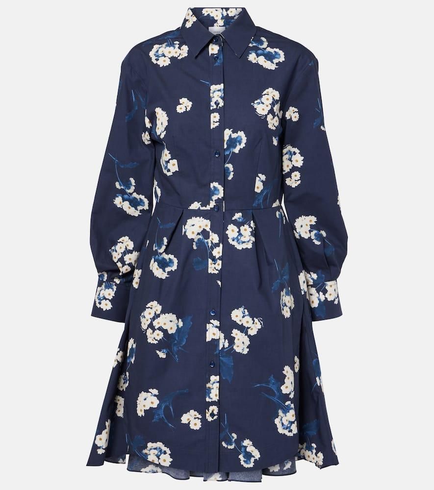 emerald sundae navy blue dress Tiered Hem Midi Shirt Dress
