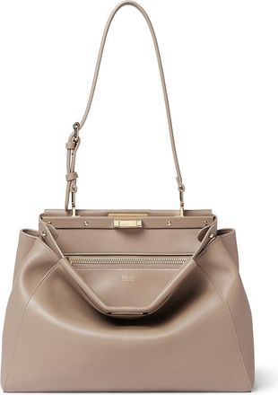 Fendi MY PEEKABOO MEDIUM TAUPE LEATHER BAG - Fendi - Woman