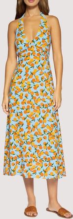 Lost + Wander Citrus Soir&eacute;e Halter Neck Dress in Blue Orange at Nordstrom, Size X-Small