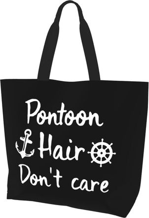 AOOEDM Pontoon Hair DonT Care Ladies Canvas Tote Reusable Shopping Bag