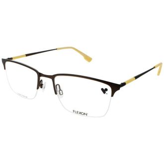 Flexon Mens Brown Rectangular Eyeglass Frames E1130