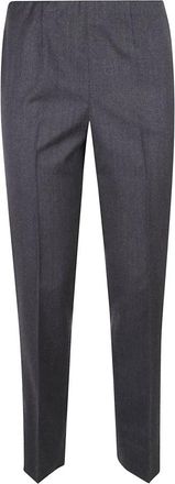 Ql2 Quelledue Slim-fit Broek - Dames - Slim Fit Broeken - Grijs - L - Wol - Broeken
